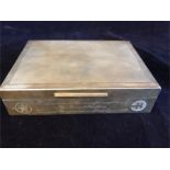 A hallmarked silver cigarette box