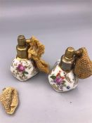 Two small Limoges scent bottles