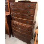 A Chest on chest, eight drawers