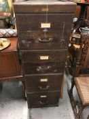 A Vintage wooden Filing cabinet