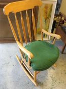 A John Lewis beech rocking chair.