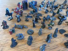 A selection of lead Dungeons and Dragons style figures