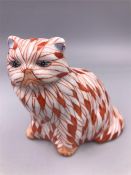 An Oriental Cat, in the style of Crown Derby