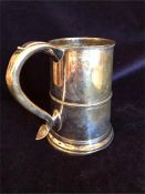 A silver plated Quart jug by TS Towndrow, 137 Sheffield Moor.