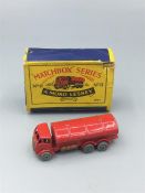 Moko Lesney Matchbox No 11 ERF Road Tanker in original but damaged box