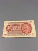 Libyan 100 lira 1943