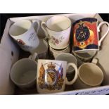 A quantity of Commemorative mugs