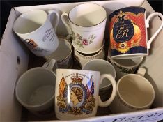 A quantity of Commemorative mugs