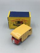 Moko Lesney Matchbox No 35 Marshall Horsebox in original but damaged box.