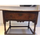 An 18th Century Oak hall table with drawer