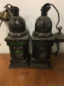 A Pair of Arabesque style lantern lights