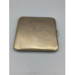 A Hallmarked silver cigarette case, machine tooled, makers mark AS Birmingham 1928