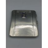 A silver cigarette case, hallmarked for the Royal Corps of Signals