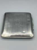 A silver cigarette case