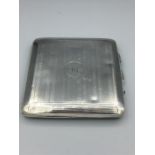 A silver cigarette case