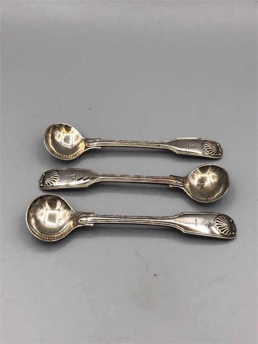 Three hallmarked silver spoons