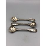 Three hallmarked silver spoons