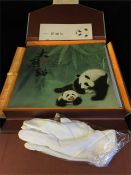 Silk Stamp Album of The Giant Panda