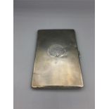 A silver cigarette case, for the Northamptonshire Imperial Yeomanry