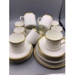 Royal Worcester 'Viceroy' pattern eleven coffee cans and saucers and plates