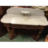 A Mahogany wash stand with marble top