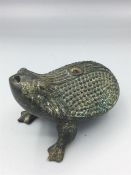 A Chinese 19th Century Bronze Frog