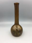 Brown onion shaped glass bottle date unknown