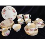 Crown Derby tea service Posies pattern