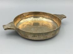 Silver wine taster, hallmarked Sheffield 1914