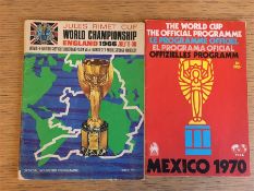 A 1966 World Championship England July 11 - 30 programme and a Mexico 1970 World Cup Official