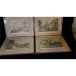 Four old prints of Windsor Castle