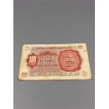 Libyan 100 lira 1943