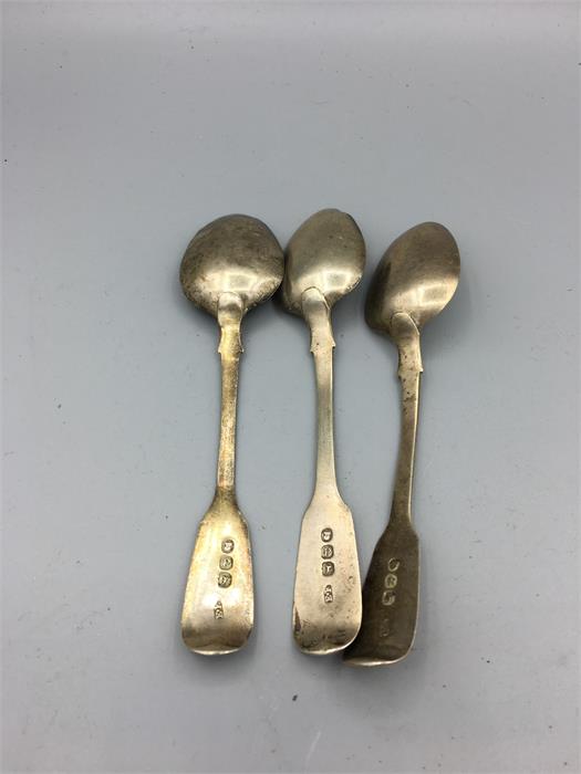 Three Georgian teaspoons, makers mark EF - Image 2 of 2