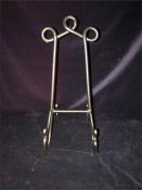 A small metal easel