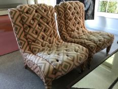 A Pair of Upholstered Dining Chairs