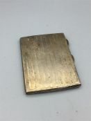 Silver card case hallmarked Birmingham 1952