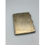 Silver card case hallmarked Birmingham 1952