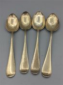 Four silver teaspoons Birmingham 1907 GM & Co