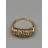 An 18ct Yellow Gold seven stone Diamond ring 1.6cts