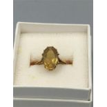 A Citrine ring in an 18ct gold setting