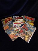 A selection of Vintage comics to include Aquaman and Aqualad, True FBI Adventures, Captain Flash