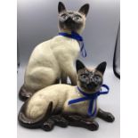 Two Beswick cats