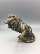 A 1925 Rampant Lion Peugeot bonnet mascot