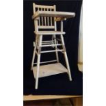 A Vintage child's high chair.