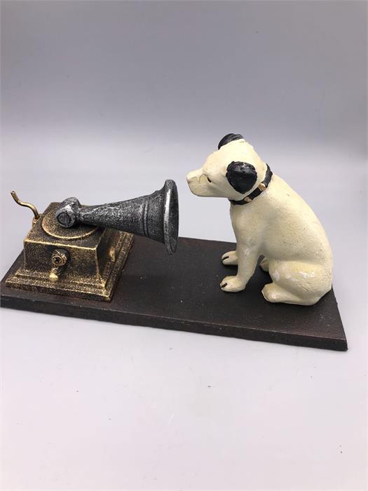 A Cast Iron HMV dog with a gramaphone - Image 2 of 2