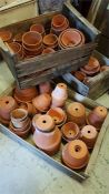 A large selection of plant pots, including many Victorian.