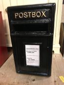 A Black Post Box 270 mm deep
