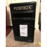 A Black Post Box 270 mm deep