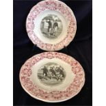 A pair of French plates, depicting military scenes.
