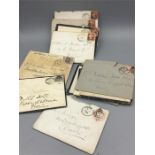 Twelve Victorian letters dated from 1875 to 1886 with stamped enelopes including penny reds and an